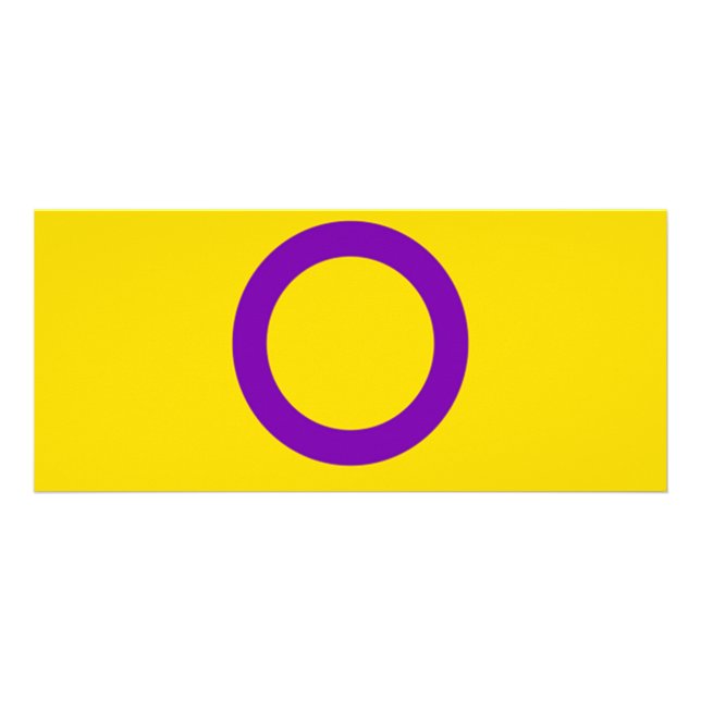 Tarjeta Publicitaria Bandera de Instersex (Frente)