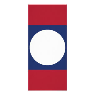 Tarjeta Publicitaria Bandera de Laos