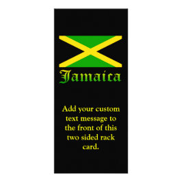 Tarjeta Publicitaria Bandera, negro, verde y amarillo de Jamaica