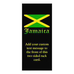 Tarjeta Publicitaria Bandera, negro, verde y amarillo de Jamaica