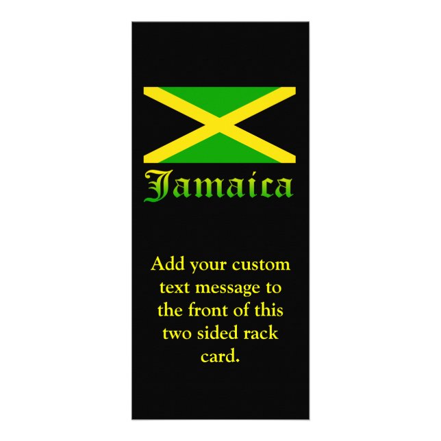 Tarjeta Publicitaria Bandera, negro, verde y amarillo de Jamaica (Frente)