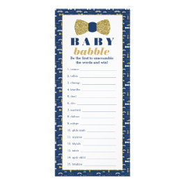 Tarjeta Publicitaria Bebé juego de palabras rapaces, Bow Tie