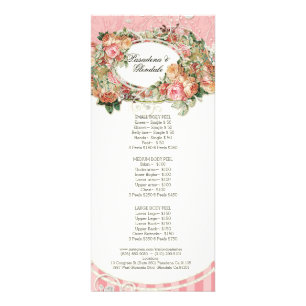 Tarjeta Publicitaria Belleza de Kris Londres - Rosa floral barroco ingl