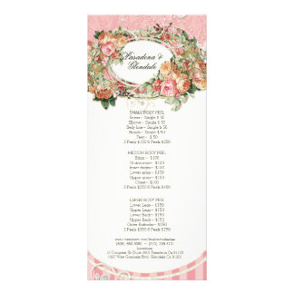 Tarjeta Publicitaria Belleza de Kris Londres - Rosa floral barroco ingl