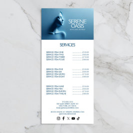 Tarjeta Publicitaria Belleza Serena Cuidado de la Piel, Masaje, Spa