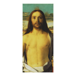 Tarjeta Publicitaria Bendición de Cristo por Giovanni Bellini