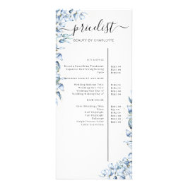 Tarjeta Publicitaria Blue Eucalyptus Salon Price List Fotoboard