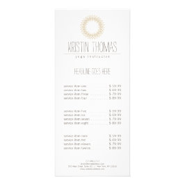 Tarjeta Publicitaria Bohemian Gold Sun Mandala