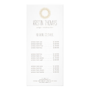 Tarjeta Publicitaria Bohemian Gold Sun Mandala