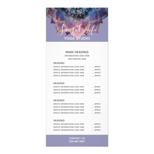 Tarjeta Publicitaria Boho Nebula Mandala, místico (Frente)