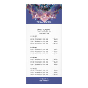Tarjeta Publicitaria Boho Nebulosa Mandala, Místico