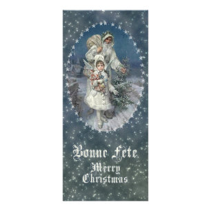 Tarjeta Publicitaria Bonne Fète - Feliz Navidad - Rackcard / Postcard