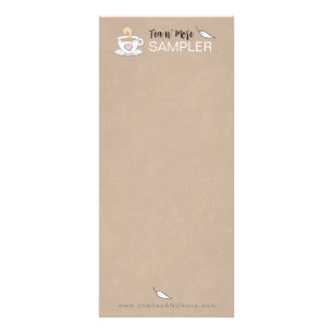 Tarjeta Publicitaria Brown Tea Sample Pack Business Giveways