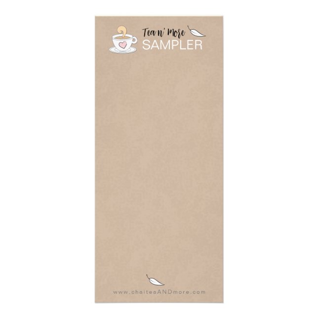 Tarjeta Publicitaria Brown Tea Sample Pack Business Giveways (Frente)