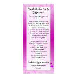 Tarjeta Publicitaria Buffet De Vela Rosada Caliente