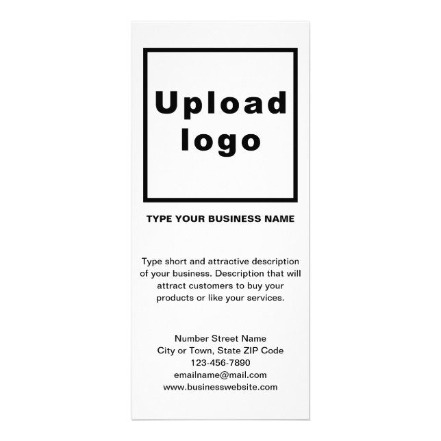 Tarjeta Publicitaria Business Black and White Rack Card (Frente)