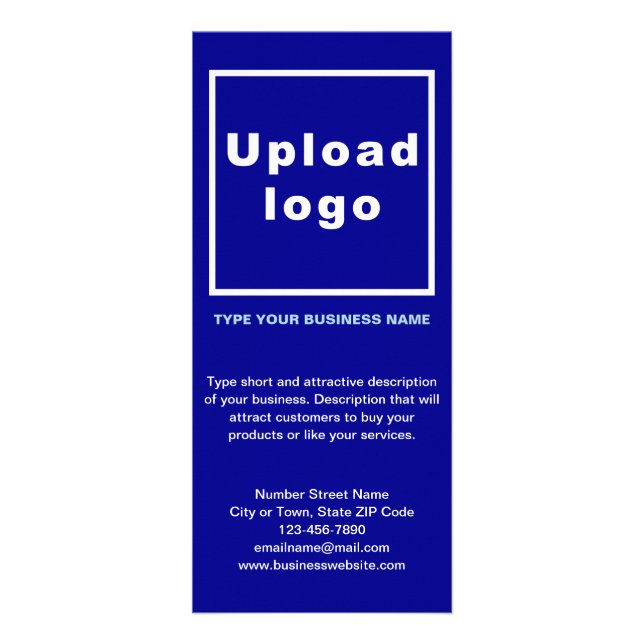 Tarjeta Publicitaria Business Blue Rack Card (Frente)