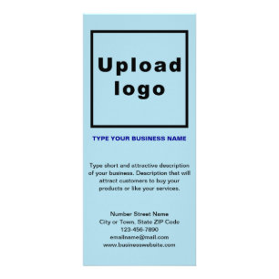 Tarjeta Publicitaria Business Light Blue Rack Card