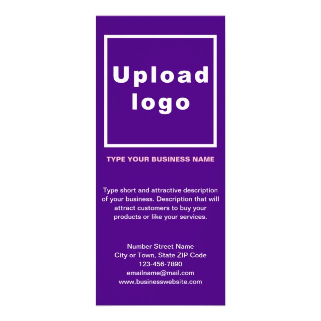Tarjeta Publicitaria Business Purple Rack Card (Frente)
