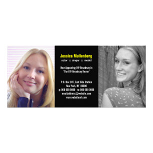 Tarjeta Publicitaria Cabecera doble del panel negro