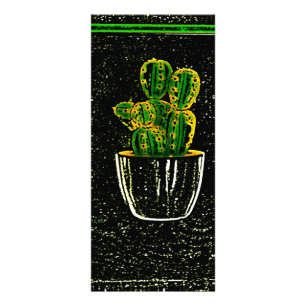 Tarjeta Publicitaria Cactus dibujado