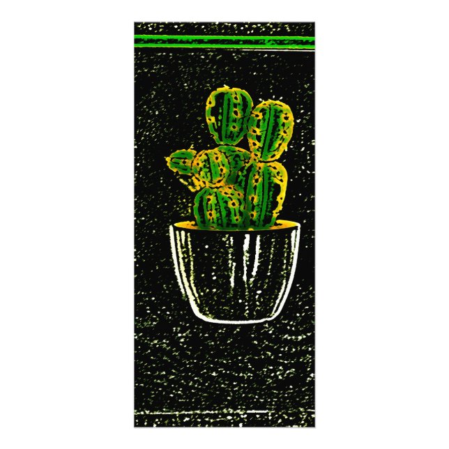 Tarjeta Publicitaria Cactus dibujado (Frente)