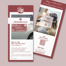 Tarjeta Publicitaria Campaña #SalonAdvocacy (Topaz ahumado y pelo blanc