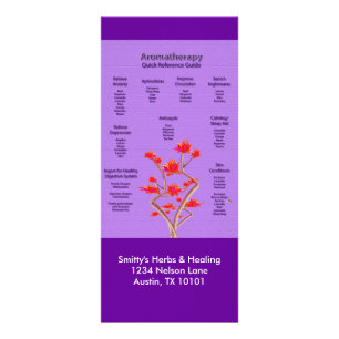 Tarjeta Publicitaria Carta del Aromatherapy en lavanda