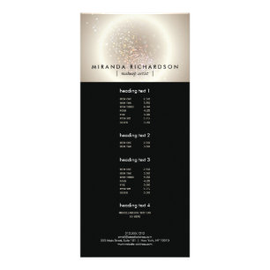 Tarjeta Publicitaria Celestial Confetti Glow Gold