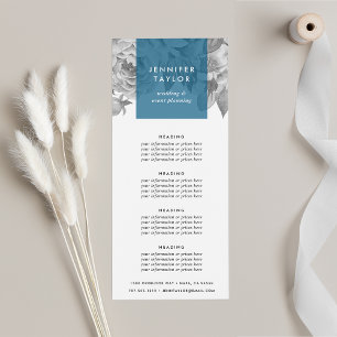 Tarjeta Publicitaria Cerúleo   Vintage Floral Pricing o Services