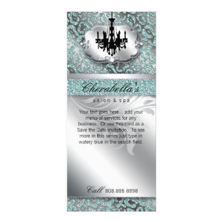 Tarjeta Publicitaria Chandelier Real Estate Spa Leopard Purpurina Leaf