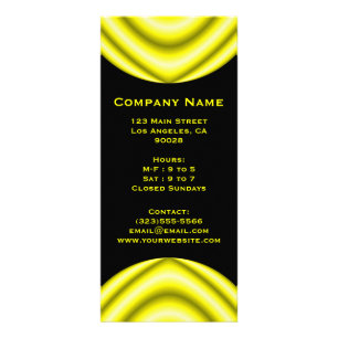 Tarjeta Publicitaria círculo amarillo