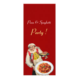 TARJETA PUBLICITARIA COCINA ITALIANA FIESTA PIZZA Y SPAGHETTI, RESTAURA