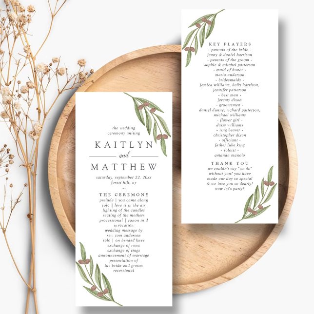 Tarjeta Publicitaria Colección de Bodas de bifurcación de aceitunas - P (Subido por el creador)