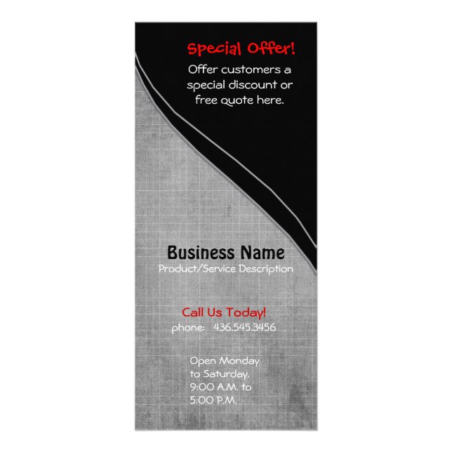 Tarjeta Publicitaria Comprobación de plata (Frente)