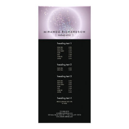 Tarjeta Publicitaria Confetti celeste Glow Purple