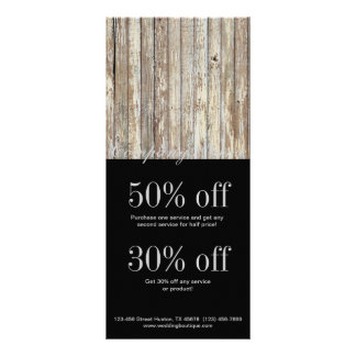 Tarjeta Publicitaria construcción artesanal de grano de madera vintage