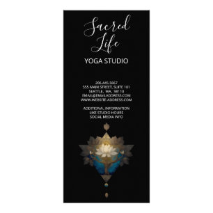 TARJETA PUBLICITARIA CONVERGENCIA SAGRADA   SÍMBOLO DE LOTUS ALQUÍMICO