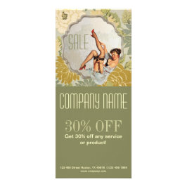 Tarjeta Publicitaria Cosmetólogo Chica Pin Up Artista de maquillaje de 