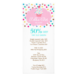Tarjeta Publicitaria Cubierta de panadería tarta Polka Dot 3