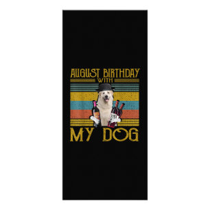 Tarjeta Publicitaria Cumpleaños De Agosto Con Mi Gran Perro De Los Piri