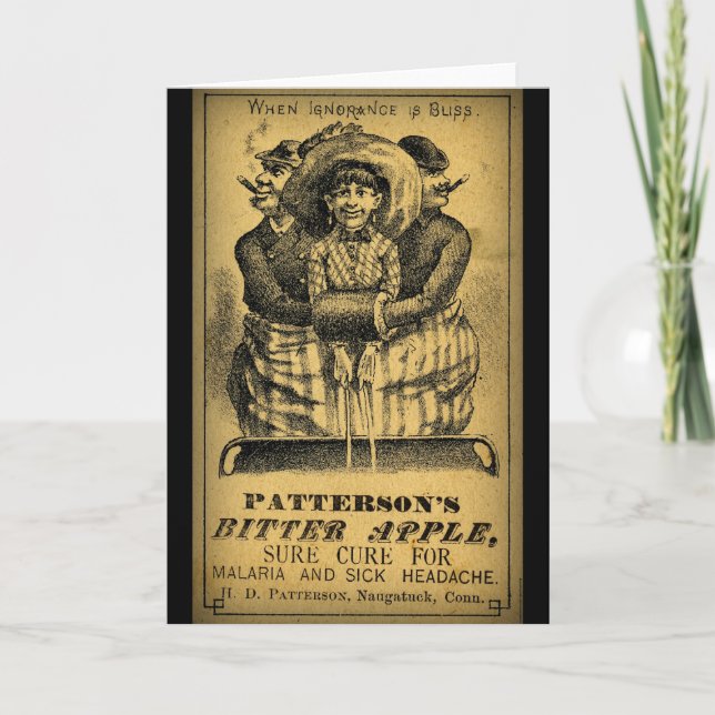 Tarjeta publicitaria de Vintage Get Well Medicinal (Anverso)