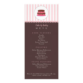 Tarjeta Publicitaria Decorador de pastelitos PINK BROWN GALERÍA DE pana