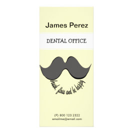 Tarjeta Publicitaria Dentista Dentista Mustache Floss, Personalizado di