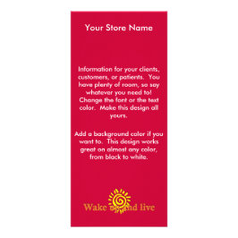 Tarjeta Publicitaria Despierte y viva