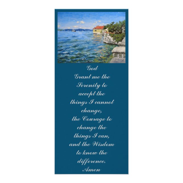 Tarjeta Publicitaria Dios me conceda la serenidad para aceptar las cosa (Frente)