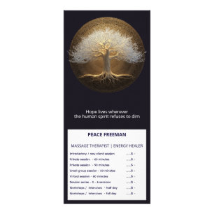 Tarjeta Publicitaria Diseño del Árbol de la Vida Árbol de Luz Eterna