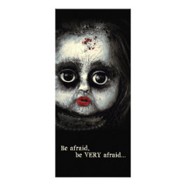 Tarjeta Publicitaria Eerie Doll Teme Halloween