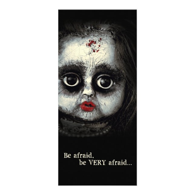 Tarjeta Publicitaria Eerie Doll Teme Halloween (Frente)