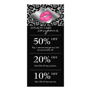 Tarjeta Publicitaria El márketing del salón carda los labios brillant